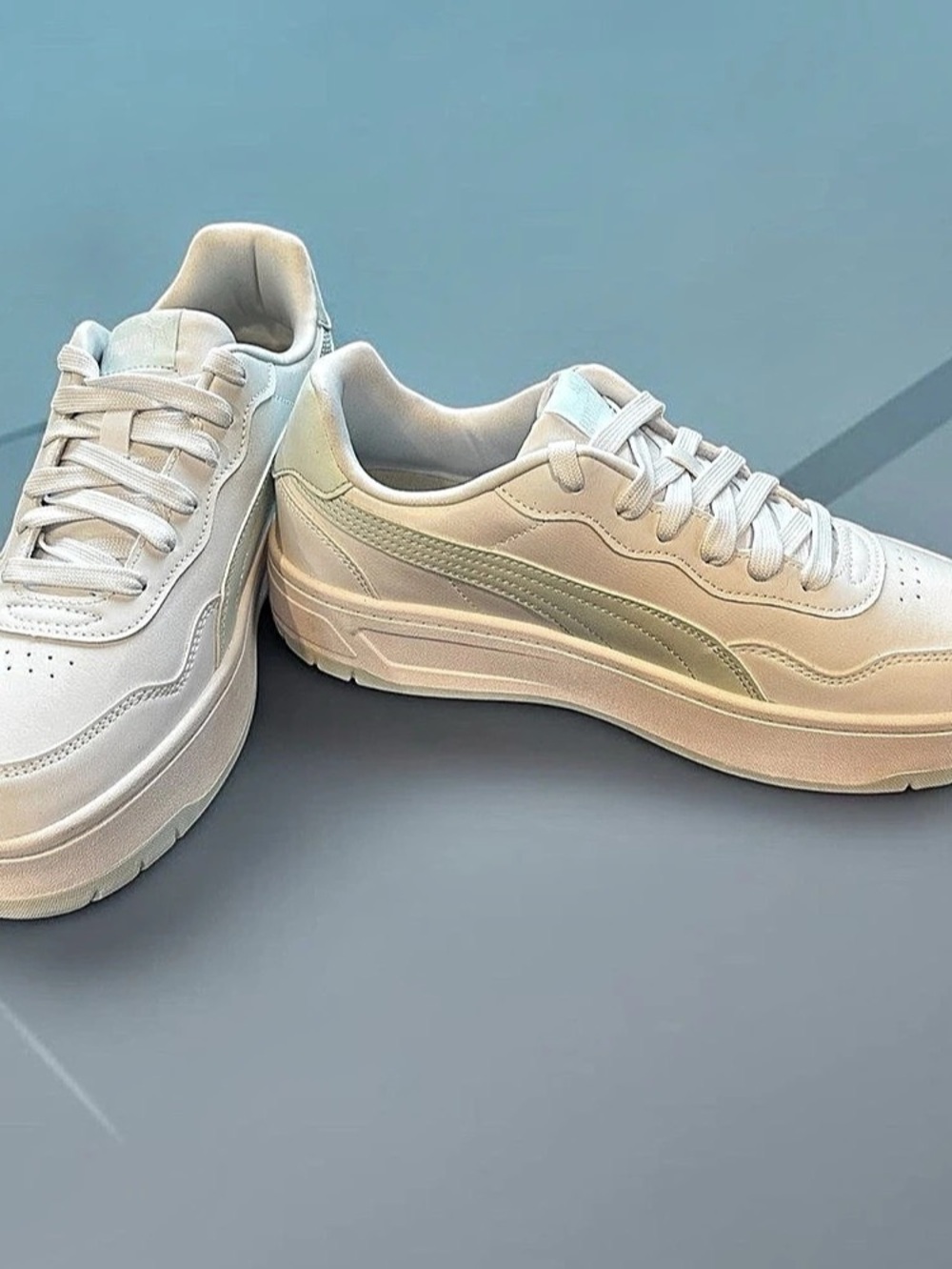 Title:
PUMA Court Lally Skye White Peaceful Blue Sneakers Women’s Size 10 NEW